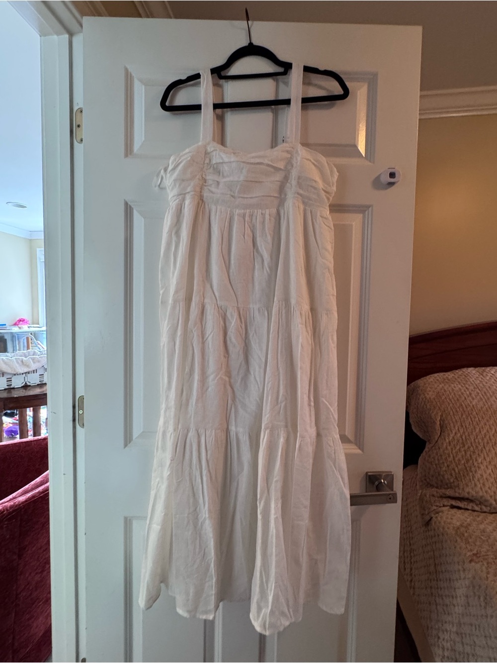 White Tiered Summer Sundress - Lightweight Women's Dress